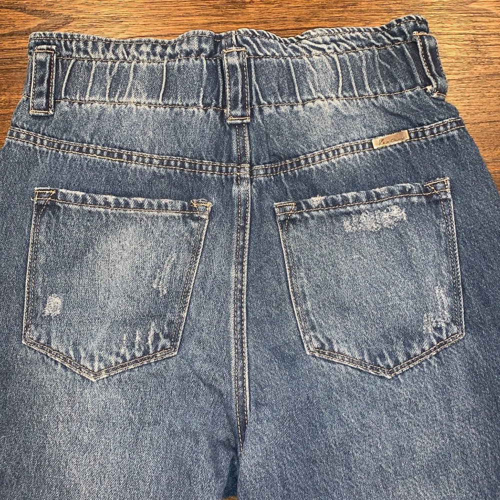 Kancan Sz 5/26 High Rise Button Fly Elastic Paperbag Waist Skinny Jeans - Picture 5 of 12